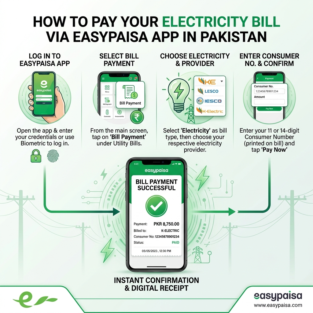 How to Pay Your Electricity Bill Through Easypaisa