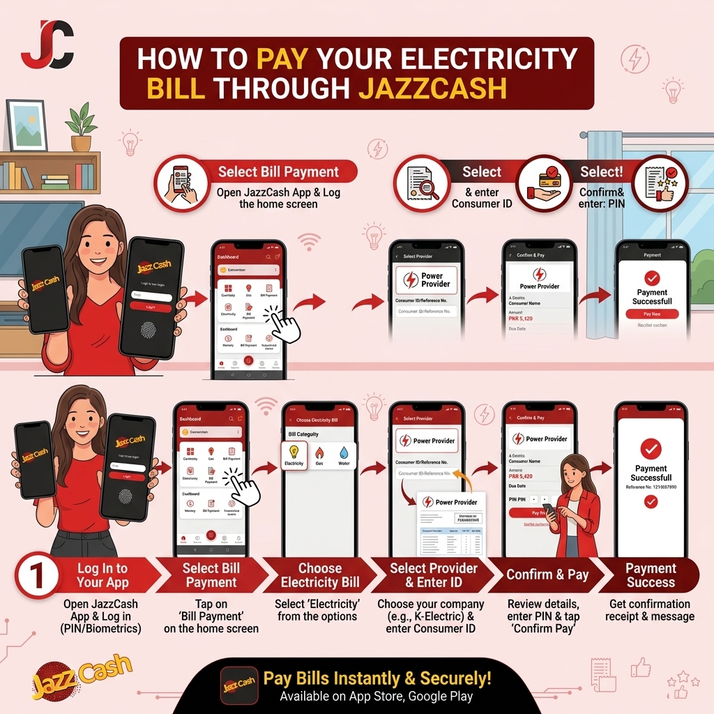 Pay Electricity Bill Through JazzCash