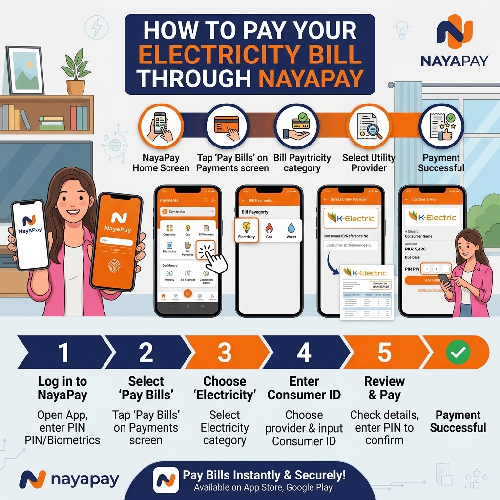 How to Pay Your Electricity Bill Through NayaPay